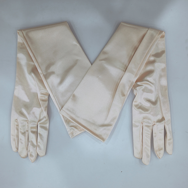 Булчински сатенени дълги ръкавици, ретро стил, минималистичен дизайн, женски, подходящи за всички сезони