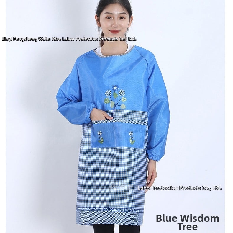 Priekšauts ar garām piedurknēm, Korejas stila, poliesters, karikatūras raksts, universāls pieaugušajiem