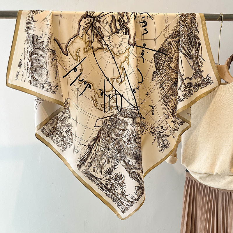 City Show poliester šal – licencirana privatna etiketa, pogodna za zimu, proljeće i jesen; mogućnost prilagođavanja; izlazak jeseni 2022