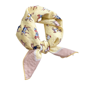 Детски памучно‑ленени ленти за глава и шалчета, унисекс, плътна тъкан, есен