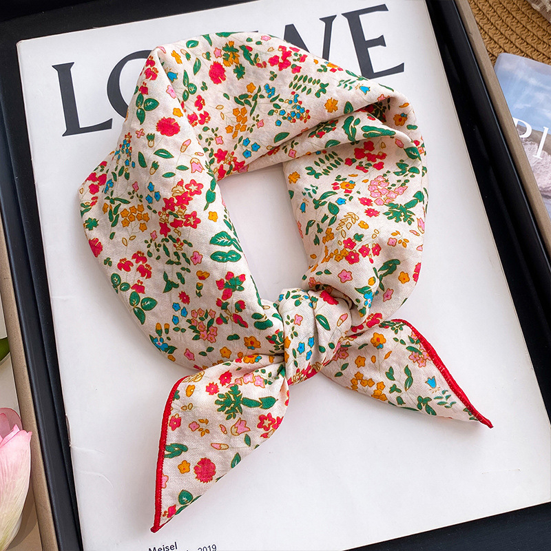 Детски памучно‑ленени ленти за глава и шалчета, унисекс, плътна тъкан, есен