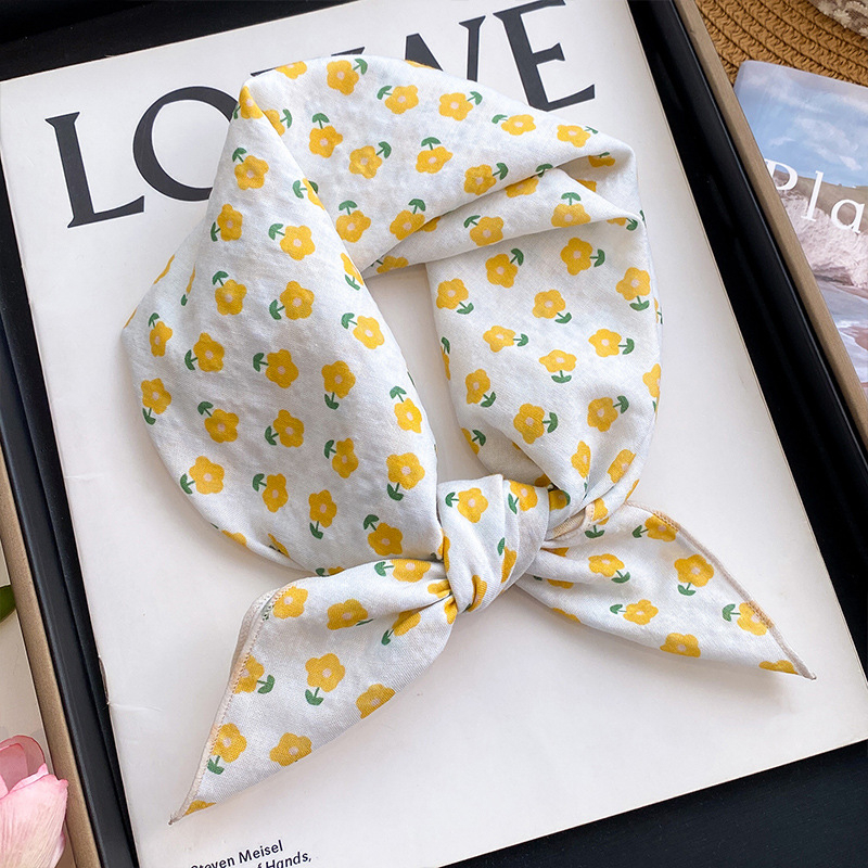 Детски памучно‑ленени ленти за глава и шалчета, унисекс, плътна тъкан, есен