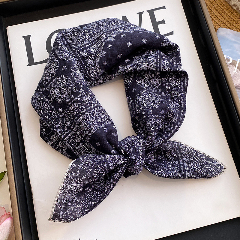 Детски памучно‑ленени ленти за глава и шалчета, унисекс, плътна тъкан, есен