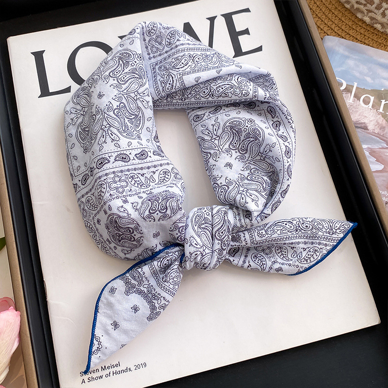 Детски памучно‑ленени ленти за глава и шалчета, унисекс, плътна тъкан, есен