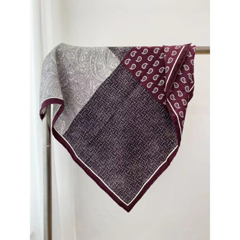 Kétoldalas jacquard selyem-gyapjú négyszögletes sál téli viselethez