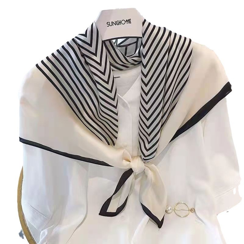 Kvadratni šal brenda Jishong Liangpin, sintetička svila, jesen 2023, gradski stil