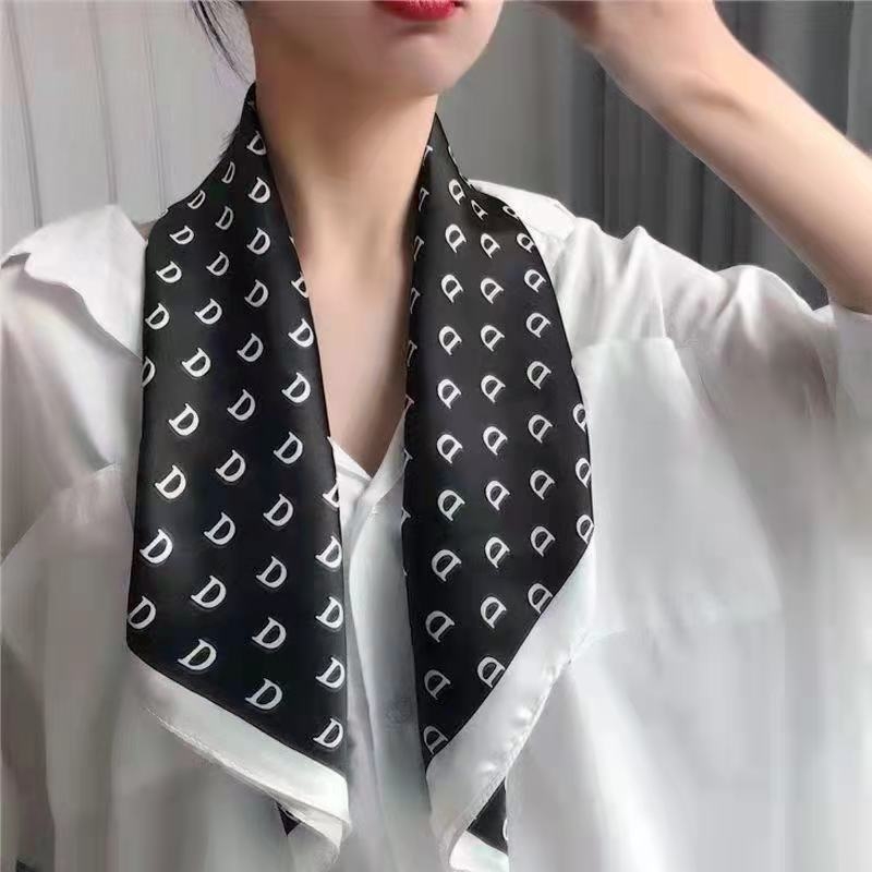 Kvadratni šal brenda Jishong Liangpin, sintetička svila, jesen 2023, gradski stil