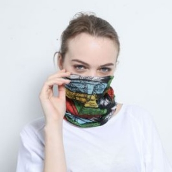 Dviratininko veido kaukė iš Ice Silk audinio, pritaikytas apdorojimas, prekės ženklas Jumping Fruit