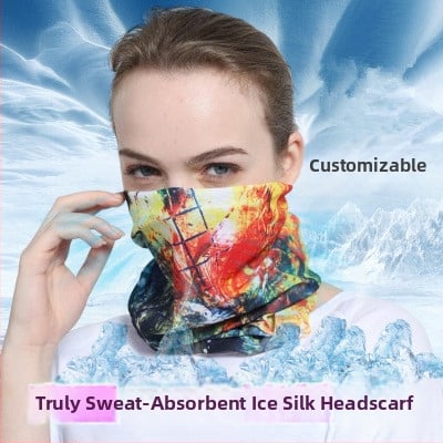 Dviratininko veido kaukė iš Ice Silk audinio, pritaikytas apdorojimas, prekės ženklas Jumping Fruit