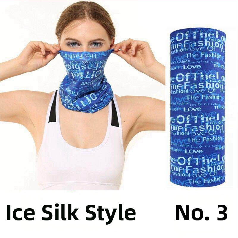 Dviratininko veido kaukė iš Ice Silk audinio, pritaikytas apdorojimas, prekės ženklas Jumping Fruit