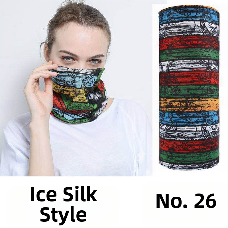 Dviratininko veido kaukė iš Ice Silk audinio, pritaikytas apdorojimas, prekės ženklas Jumping Fruit