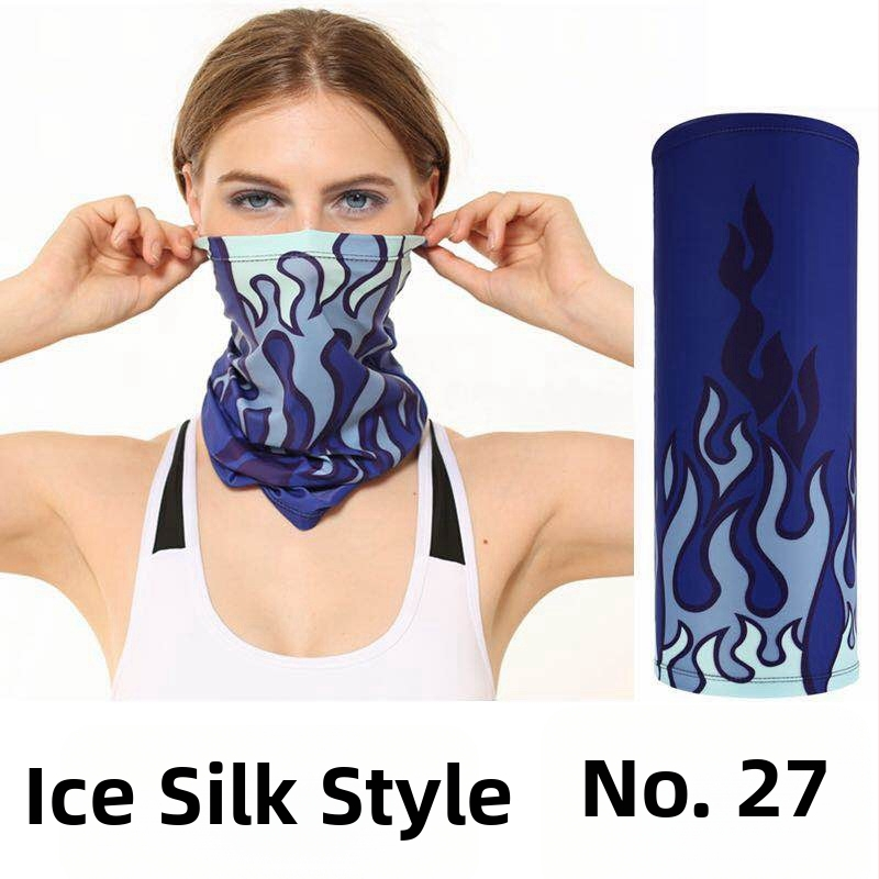 Dviratininko veido kaukė iš Ice Silk audinio, pritaikytas apdorojimas, prekės ženklas Jumping Fruit