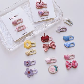 Dječje metalne ukosnice za kosu s cvjetnim motivom, karikaturalni stil, dodatak za kosu