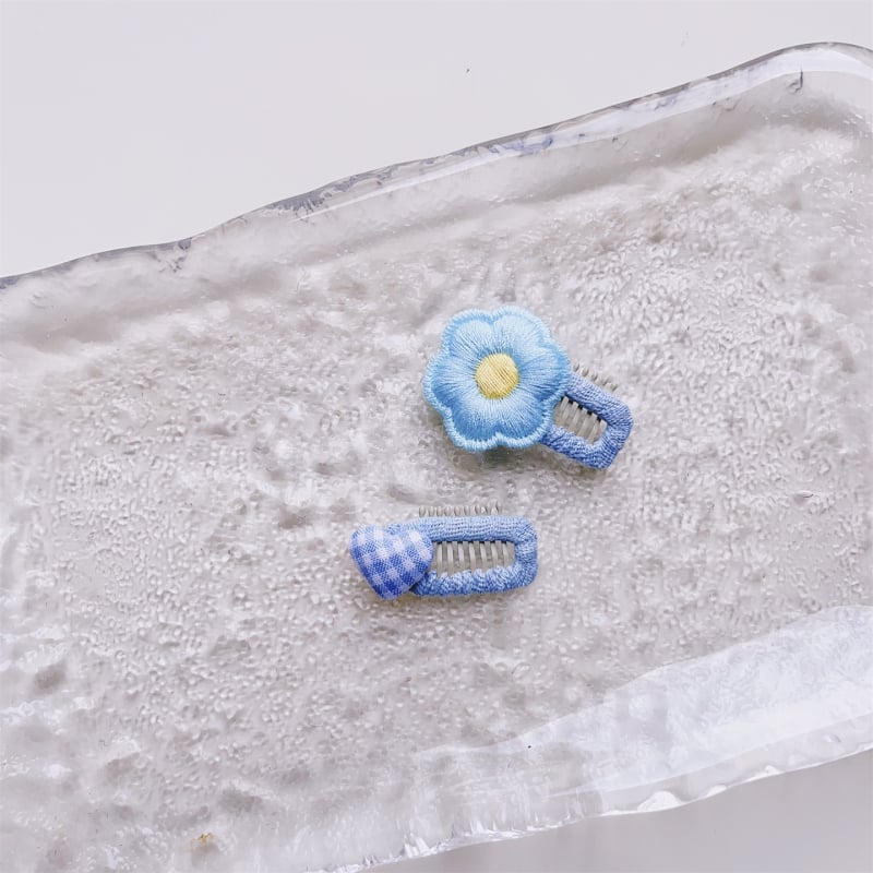 Dječje metalne ukosnice za kosu s cvjetnim motivom, karikaturalni stil, dodatak za kosu