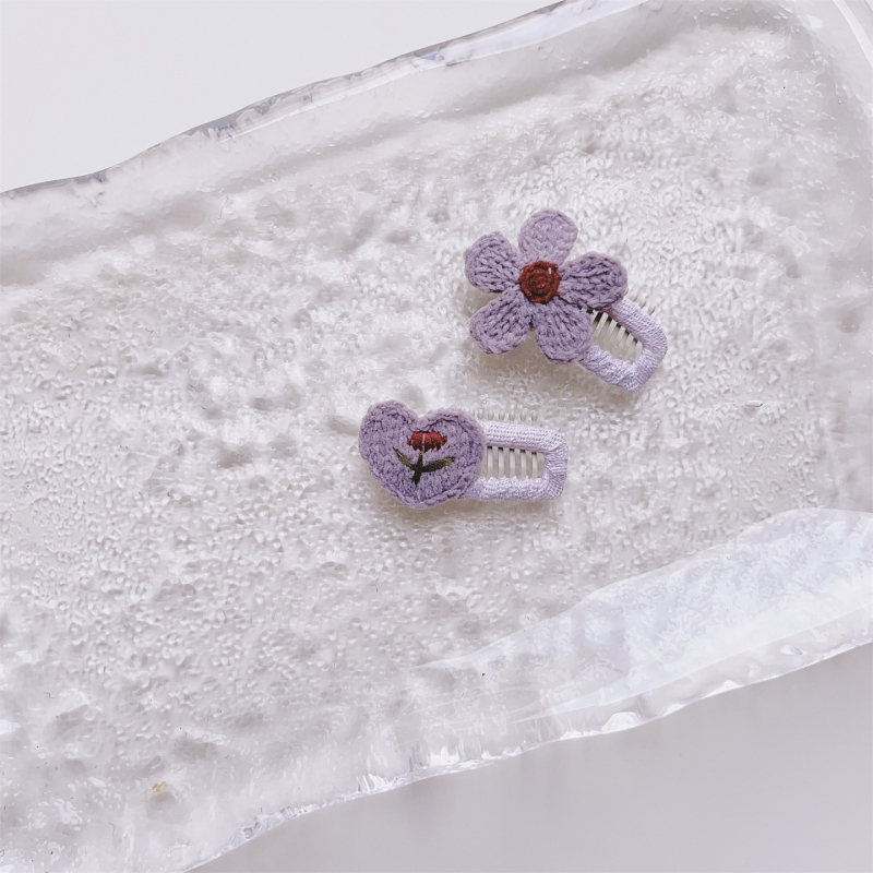 Dječje metalne ukosnice za kosu s cvjetnim motivom, karikaturalni stil, dodatak za kosu