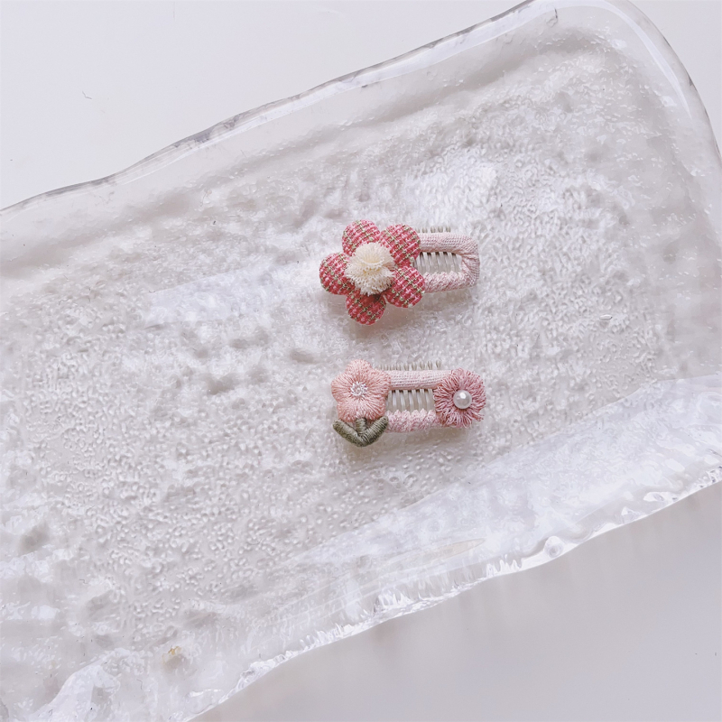 Dječje metalne ukosnice za kosu s cvjetnim motivom, karikaturalni stil, dodatak za kosu