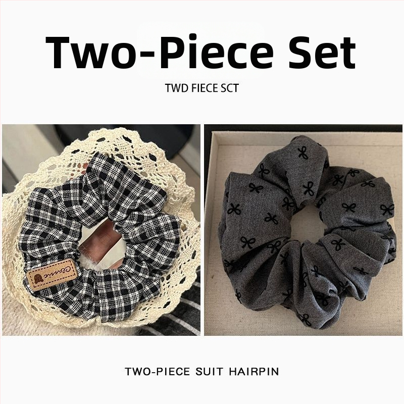 Gumička do vlasov s kvetinovým corduroy vzorom na cop alebo drdol – deti, vintage, jar 2025