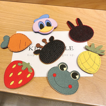 Gyerekeknek készült hajkiegészítő, textíliás Tie-Dye minta, ragasztó hajcsatt, gyümölcs motívumú oldalsó klipsz, virágos design, 0–3 éveseknek