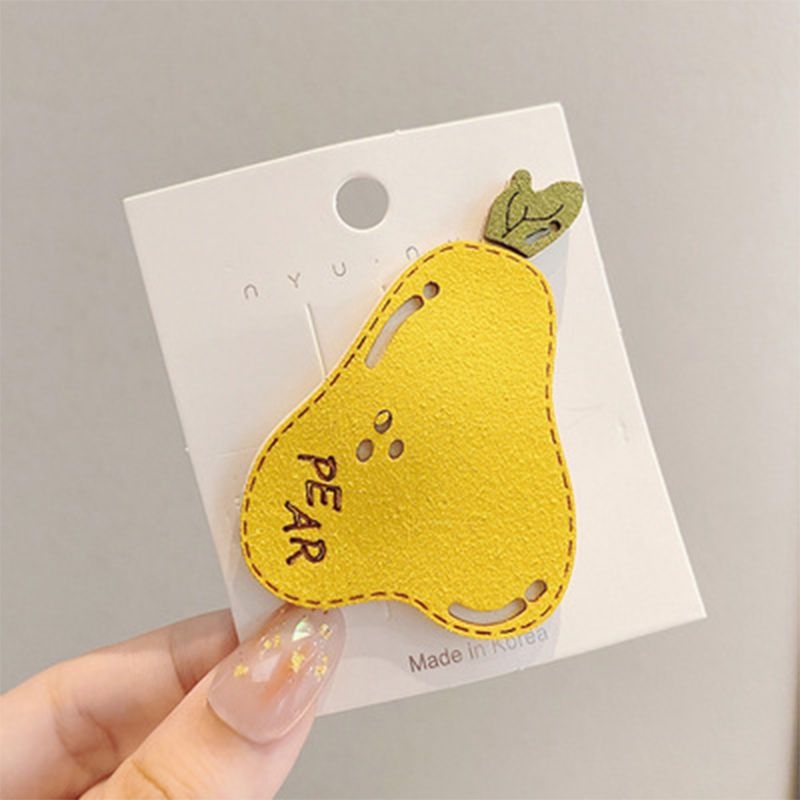 Gyerekeknek készült hajkiegészítő, textíliás Tie-Dye minta, ragasztó hajcsatt, gyümölcs motívumú oldalsó klipsz, virágos design, 0–3 éveseknek