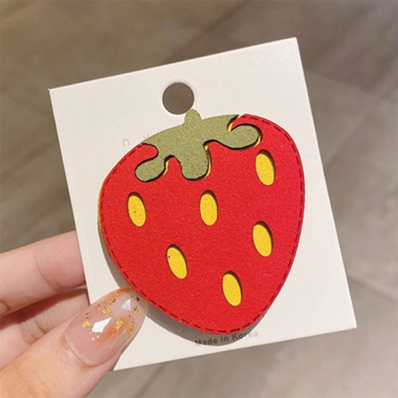 Gyerekeknek készült hajkiegészítő, textíliás Tie-Dye minta, ragasztó hajcsatt, gyümölcs motívumú oldalsó klipsz, virágos design, 0–3 éveseknek