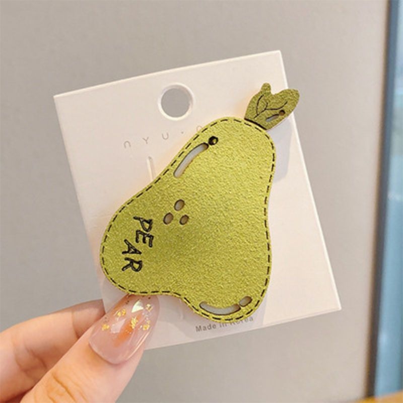 Gyerekeknek készült hajkiegészítő, textíliás Tie-Dye minta, ragasztó hajcsatt, gyümölcs motívumú oldalsó klipsz, virágos design, 0–3 éveseknek