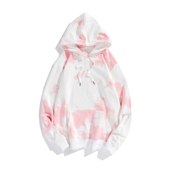Eiropas un amerikāņu stila Hip Hoo Street gradienta ziemas kapučjakas krekls vīriešiem un sievietēm, pāru komplekts, rozā - Pasūtiet tūlīt
