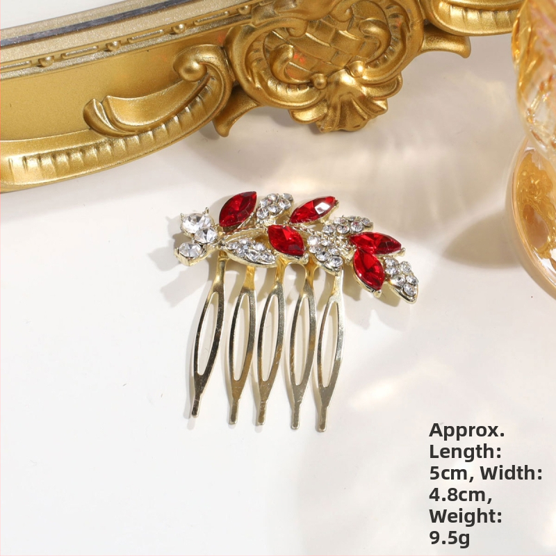 Аксесоар за прическа за ханфу с перли и кристали, сплав (Материал: сплав; Стил: древен; Форма: геометрична; Категория: глава; Година/сезон: есен 2025)