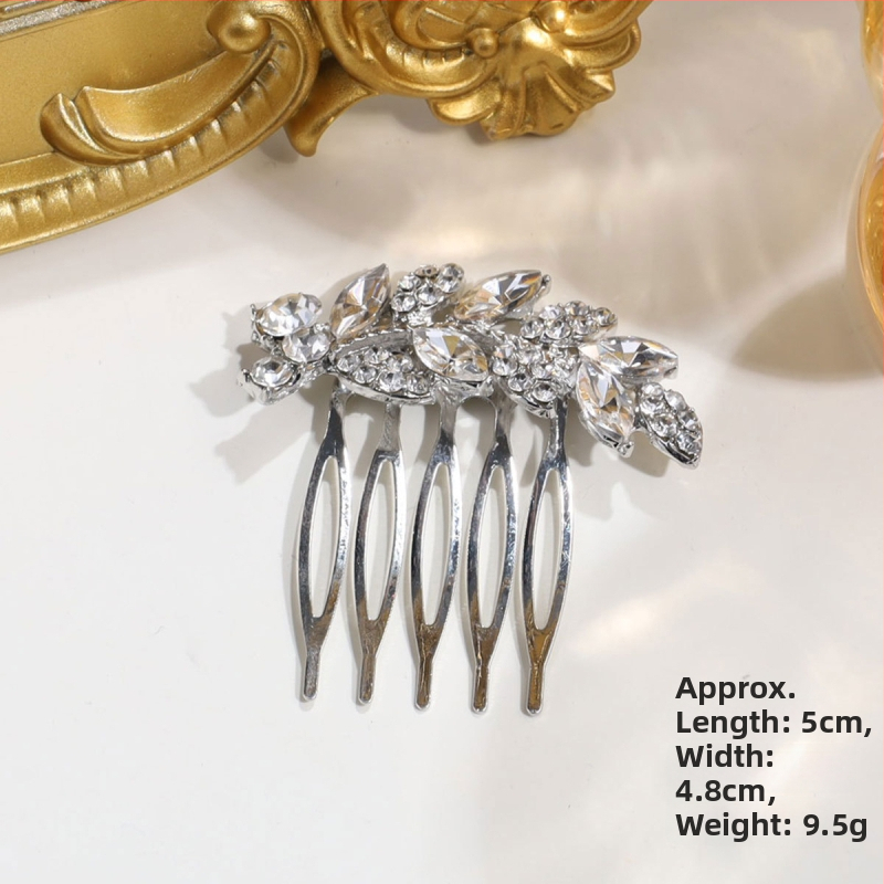 Аксесоар за прическа за ханфу с перли и кристали, сплав (Материал: сплав; Стил: древен; Форма: геометрична; Категория: глава; Година/сезон: есен 2025)