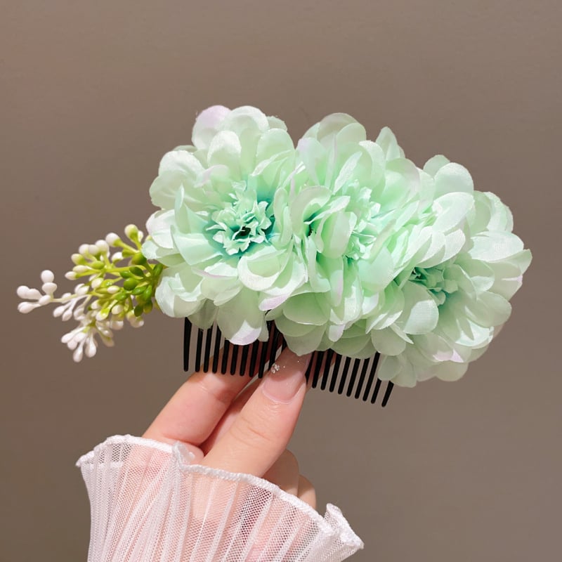 Гребен за коса с цветя – странично обрънат дизайн, аксесоар за глава
