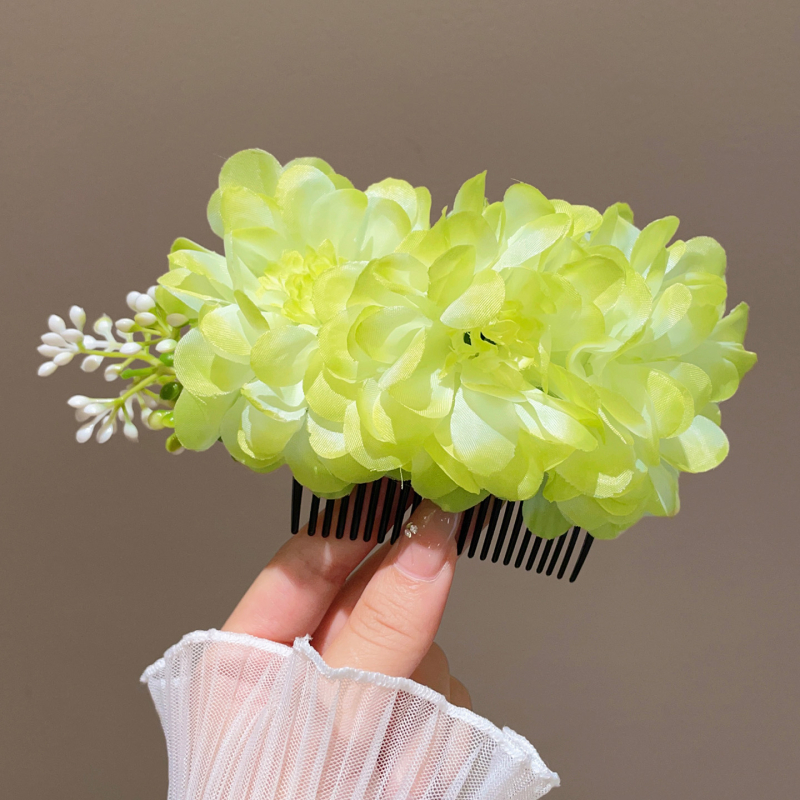 Гребен за коса с цветя – странично обрънат дизайн, аксесоар за глава