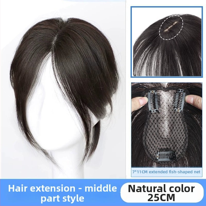 Parūka ar astoņzīmju bangs, slīpa bangs, palielina apjomu vainagā, zīdaini mati, mehāniska apstrāde