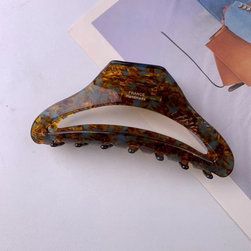 Gripper ušnica za kosu, korejskog stila zlatna oznaka, acetatni dodatak, ručna izrada, retro vintage