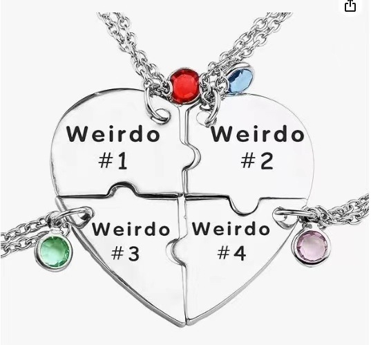 Szív alakú nyaklánc rozsdamentes acélból; medál anyaga: titánacél; lánc típusa: O-gyűrűs lánc; márka Qingqian