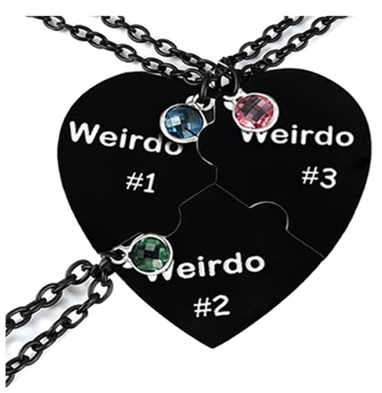 Szív alakú nyaklánc rozsdamentes acélból; medál anyaga: titánacél; lánc típusa: O-gyűrűs lánc; márka Qingqian