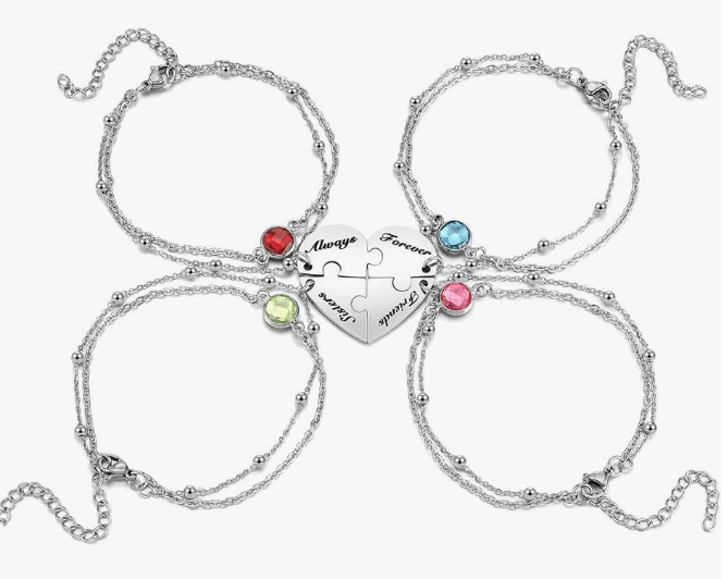 Szív alakú nyaklánc rozsdamentes acélból; medál anyaga: titánacél; lánc típusa: O-gyűrűs lánc; márka Qingqian