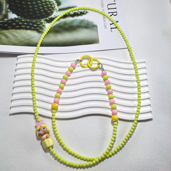 Bubble Mart kaelakee akrüülhelmestega (Akrüül, PVC; Unisex; Geomeetriline kuju; Suvi 2024)