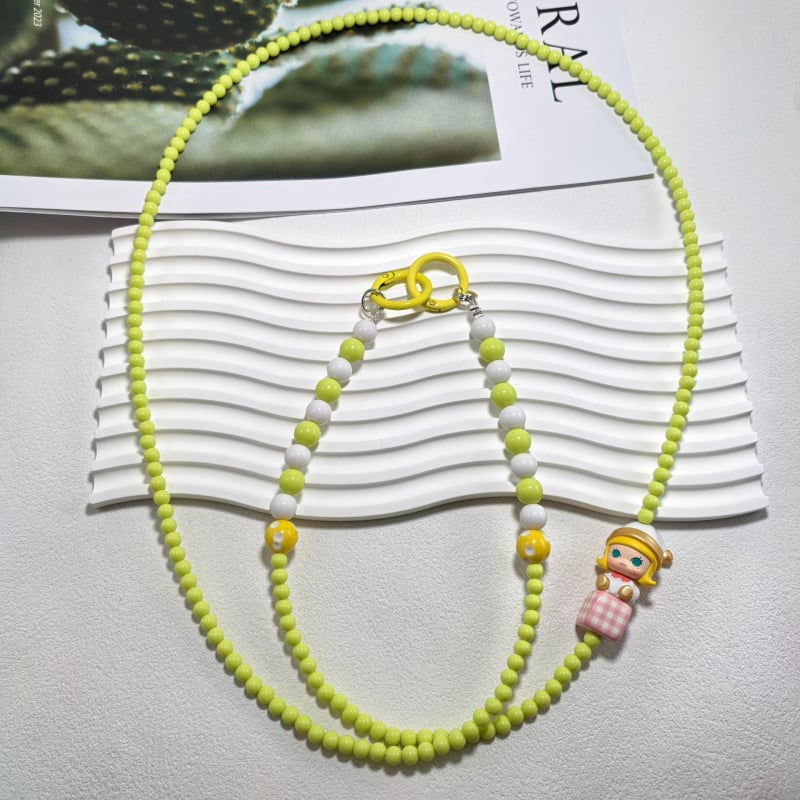 Bubble Mart kaelakee akrüülhelmestega (Akrüül, PVC; Unisex; Geomeetriline kuju; Suvi 2024)