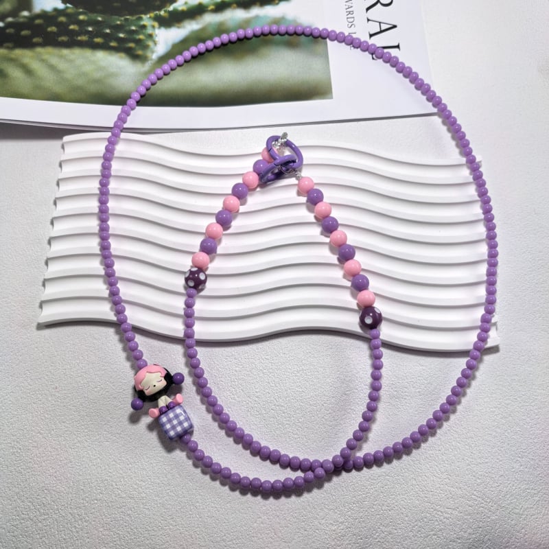 Bubble Mart kaelakee akrüülhelmestega (Akrüül, PVC; Unisex; Geomeetriline kuju; Suvi 2024)