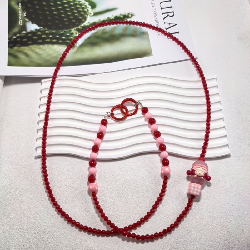 Bubble Mart kaelakee akrüülhelmestega (Akrüül, PVC; Unisex; Geomeetriline kuju; Suvi 2024)