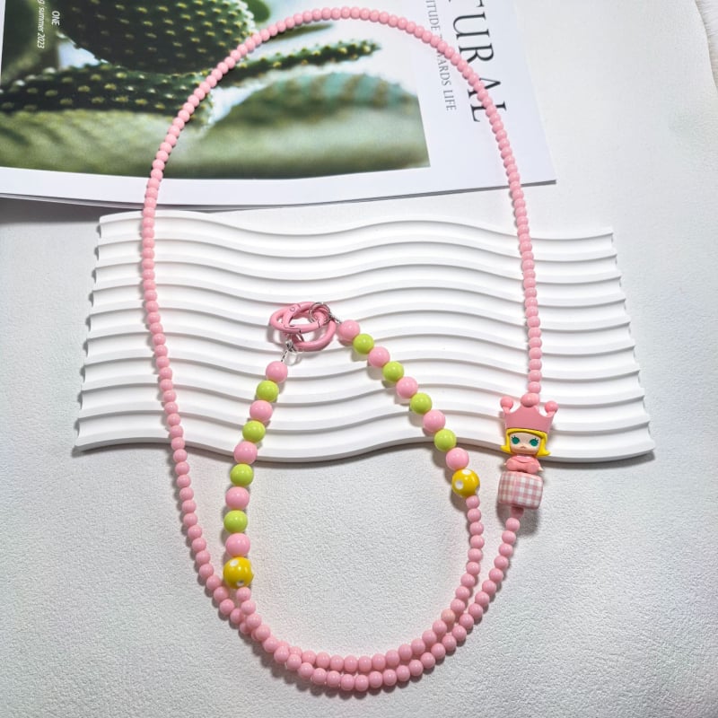 Bubble Mart kaelakee akrüülhelmestega (Akrüül, PVC; Unisex; Geomeetriline kuju; Suvi 2024)