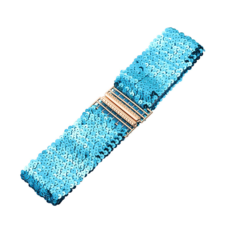Fliterasti pojas za haljinu, elastičan, PET materijal, kopča od legure, širina iznad 4 cm