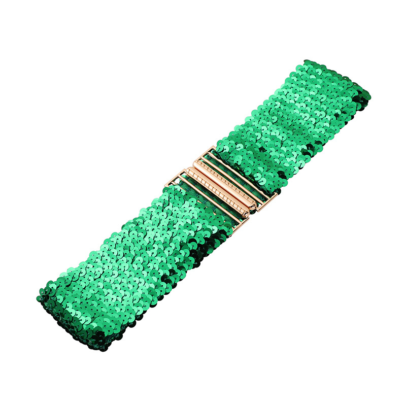 Fliterasti pojas za haljinu, elastičan, PET materijal, kopča od legure, širina iznad 4 cm