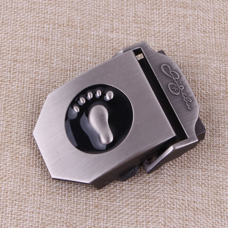 Катарама за колан от платно, гладка цинкова сплав, правоъгълна форма, закопчаване с щракване, дизайн с букви