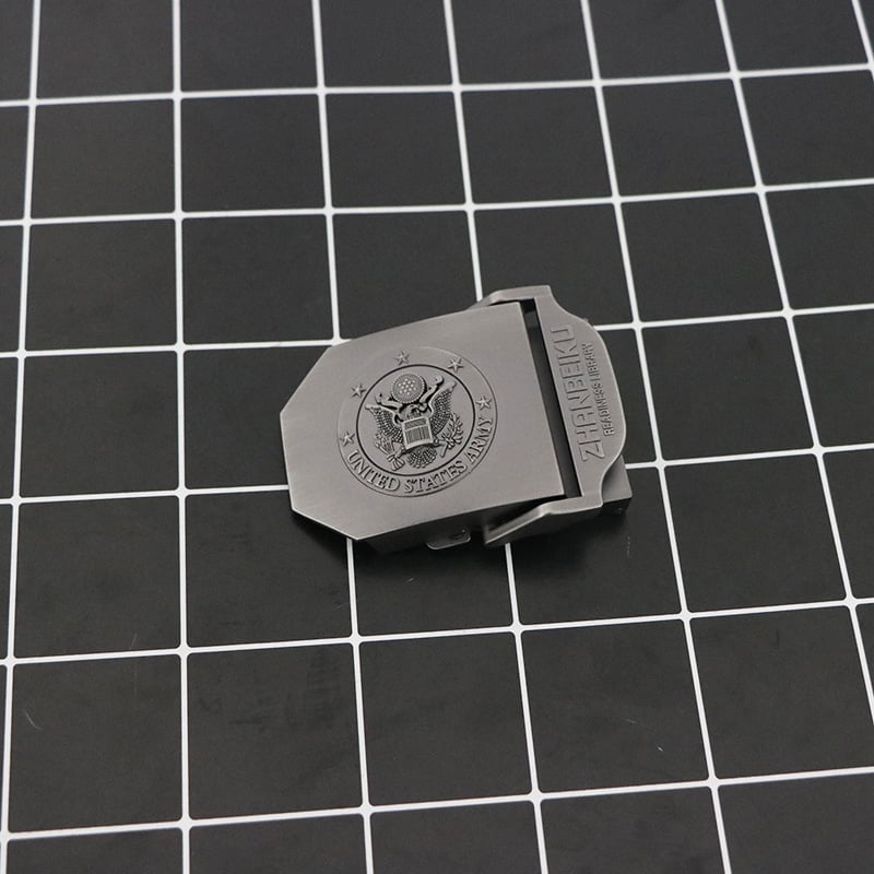 Катарама за колан от платно, гладка цинкова сплав, правоъгълна форма, закопчаване с щракване, дизайн с букви