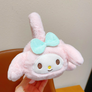 Laste plüüs kõrvakaitsed – talvine soojus, kokkupandav, karikatuurimuster