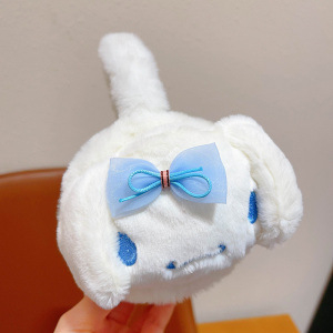 Laste plüüs kõrvakaitsed – talvine soojus, kokkupandav, karikatuurimuster