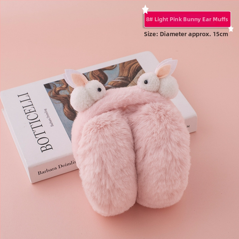 Laste plüüs kõrvakaitsed – talvine soojus, kokkupandav, karikatuurimuster