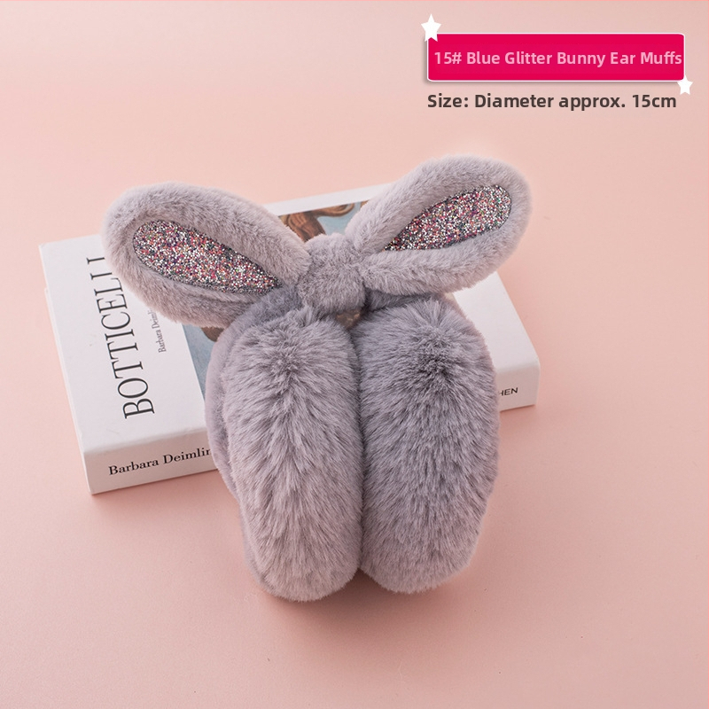 Laste plüüs kõrvakaitsed – talvine soojus, kokkupandav, karikatuurimuster