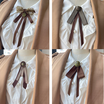 Női gallér virág és masni, koreai stílus, szalagból készült, geometriai mintázat, lapos fejű, kód lg658