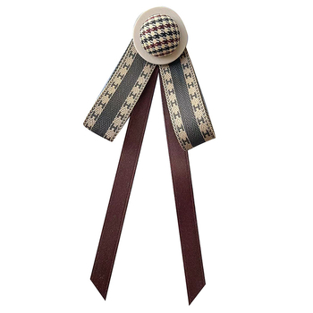 Női gallér virág és masni, koreai stílus, szalagból készült, geometriai mintázat, lapos fejű, kód lg658